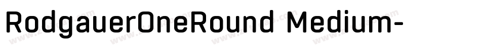 RodgauerOneRound Medium字体转换